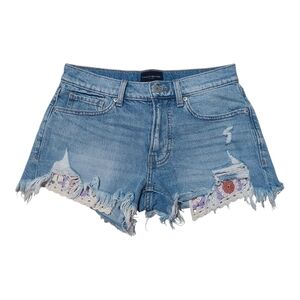 Lucky Brand Blue Jean‎ Shorts Distressed Frayed Hem Sz 2